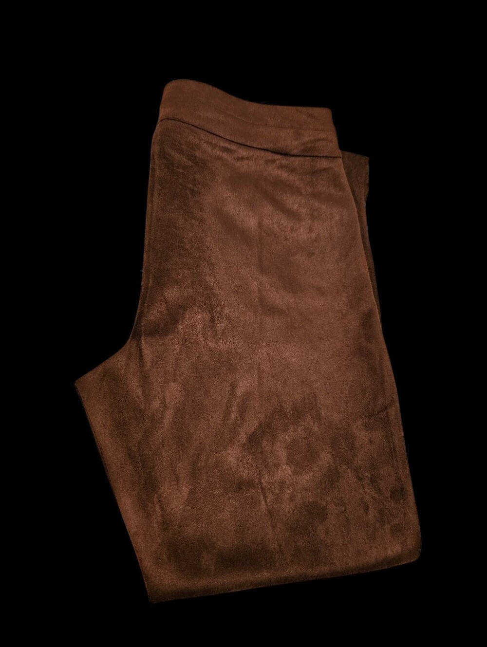 Zac & Rachel Cocoa Brown Suede-Look Slacks